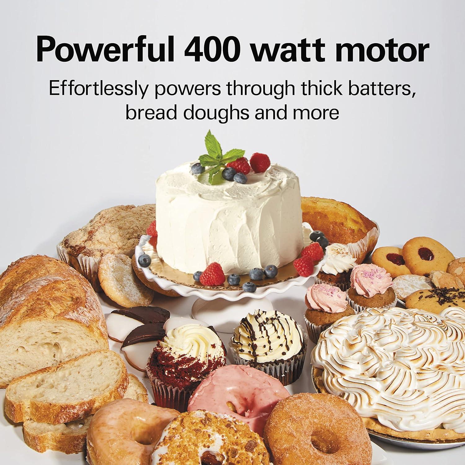 imageHamilton Beach AllMetal 12Speed Electric Stand Mixer TiltHead 45 Quarts Pouring Shield Licorice 63227Red