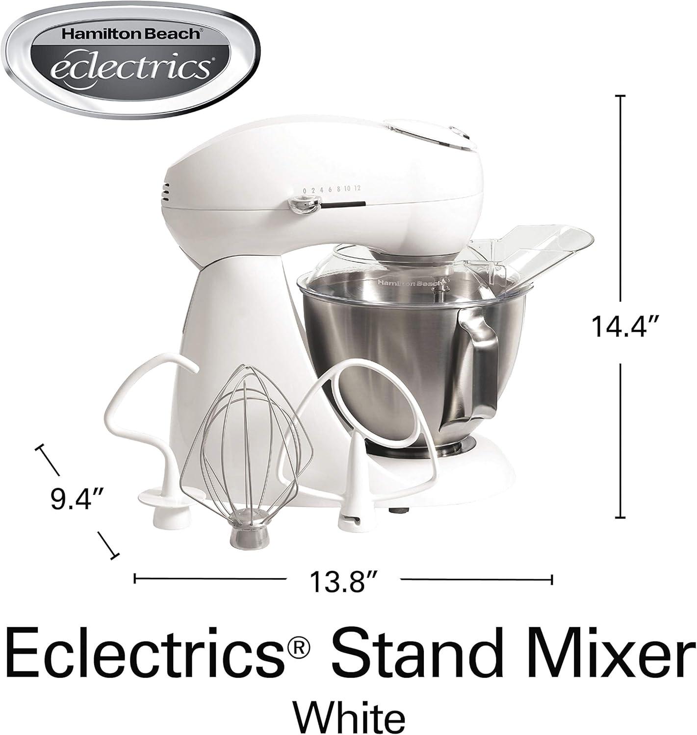 imageHamilton Beach AllMetal 12Speed Electric Stand Mixer TiltHead 45 Quarts Pouring Shield Licorice 63227Sugar