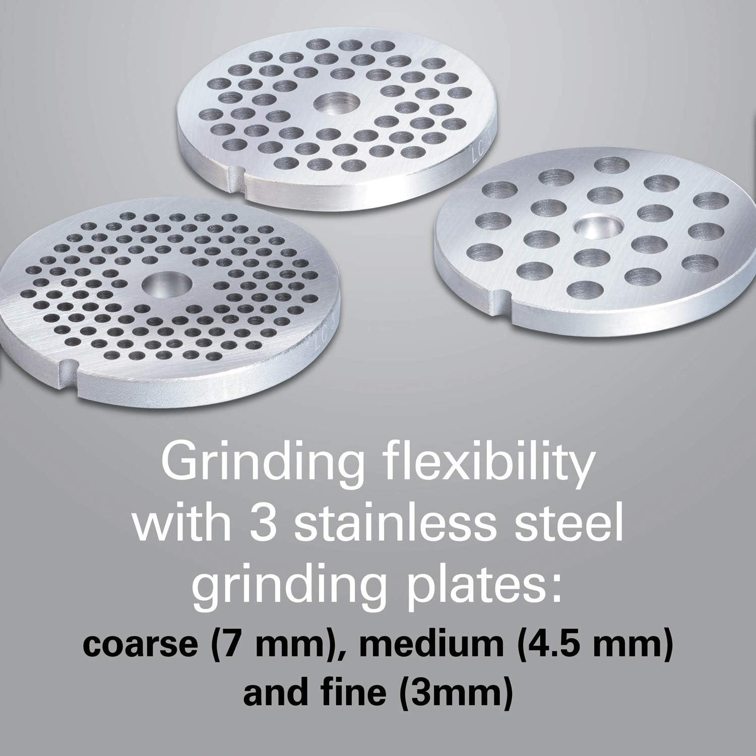 imageHamilton Beach Professional 63245 Stand Mixer Specialty Metal Meat and Food Grinder Attachment Set STAINLESS STEEL
