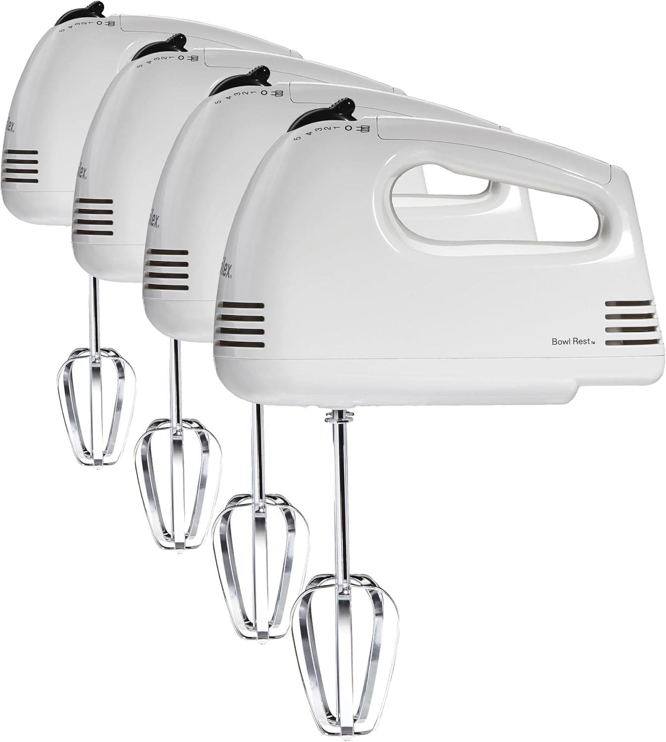 imageProctor Silex Easy Mix 5Speed Electric Hand Mixer with Bowl Rest Compact and Lightweight 100 Watts of Peak Power Black 62507PSWhite