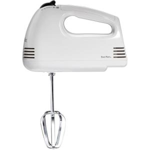 Proctor Silex Easy Mix 5-Speed Electric Hand Mixer with Bowl Rest, Compact and Lightweight, 100 Watts of Peak Power, Black (62507PS)(White)
