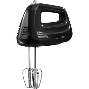 Proctor Silex Easy Mix 5-Speed Electric Hand Mixer with Bowl Rest, Compact and Lightweight, 215 Watts of Peak Power, Storage Case, Black (62512)(Black)