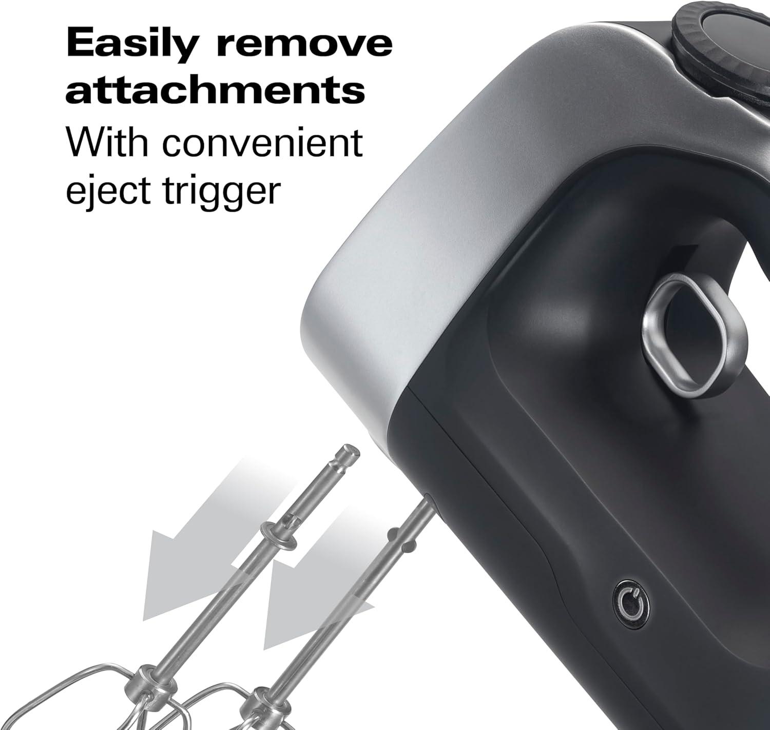 imageHamilton Beach Professional Cordless Electric Hand Mixer with Infinite Speed Control Powerful DC Motor for Effortless Mixing Quick Recharging LCD Screen Whisk Storage Case Black 62673
