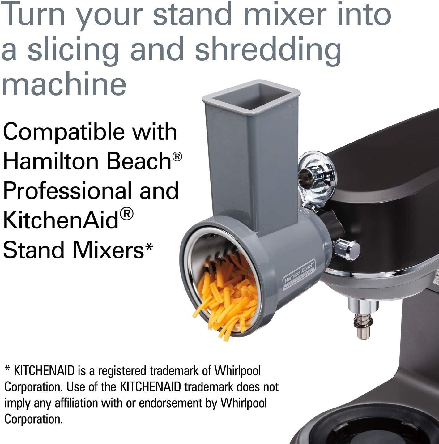 imageHamilton Beach Professional Stand Mixer Specialty Attachment Slicer and Shredder Set 63247
