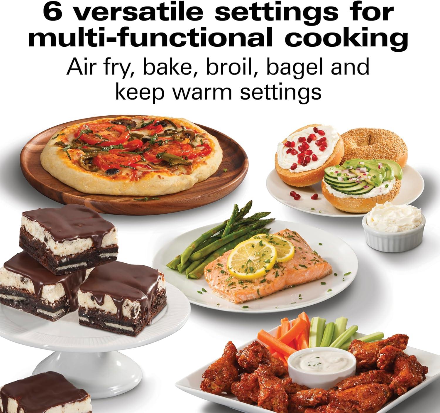 imageHamilton Beach Professional SureCrisp Digital Air Fryer Toaster Oven Combo with 6in1 Functionality 1500 Watts 10inch Pizza 4 Slice Capacity Stainless Steel 31241