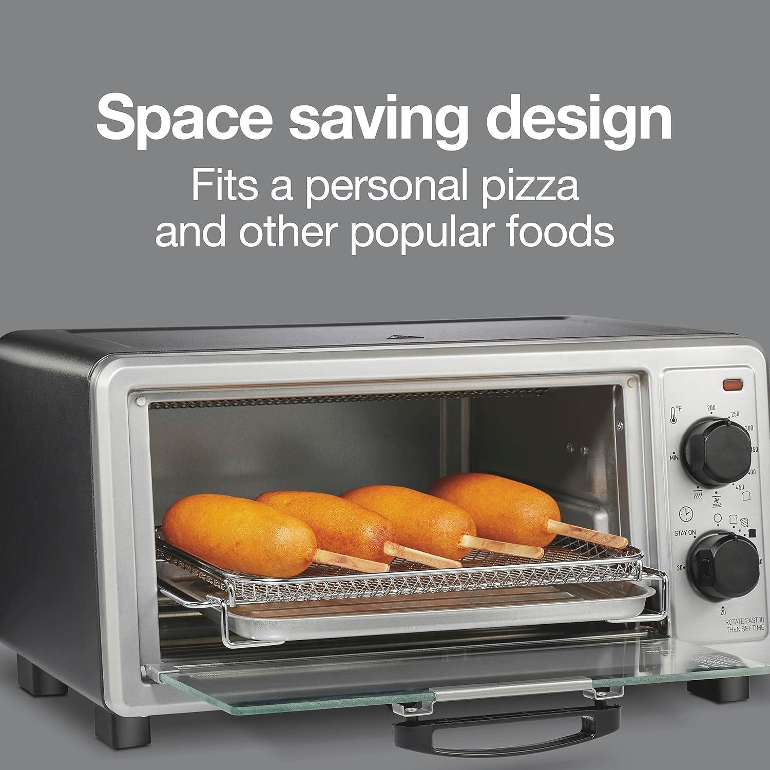 imageHamilton Beach Professional SureCrisp Digital Air Fryer Toaster Oven Combo with 6in1 Functionality 1500 Watts 10inch Pizza 4 Slice Capacity Stainless Steel 31241