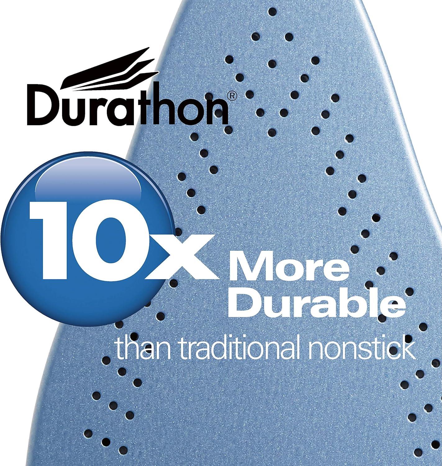 imageHamilton Beach Steam Iron amp Vertical Steamer for Clothes with ScratchResistant Durathon Soleplate Digital Fabric Selector 8 Retractable Cord 3Way Auto Shutoff AntiDrip 1800 Watts Green1500 Watts