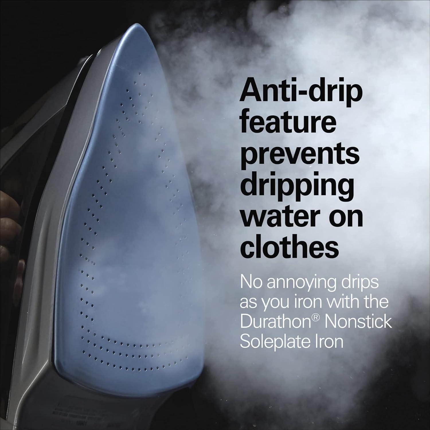 imageHamilton Beach Steam Iron amp Vertical Steamer for Clothes with ScratchResistant Durathon Soleplate Digital Temperature Control 8 Retractable Cord 3Way Auto Shutoff AntiDrip 1700 Watts Silver