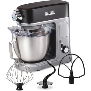 Hamilton Beach Professional All-Metal Stand Mixer with Specialty Attachment Hub, 5 Quart Bowl, 12 Speeds, Includes Flat Beater, Dough Hook, Whisk (63240)(Stand Mixer)