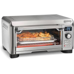 Hamilton Beach Professional Sure-Crisp Digital Air Fryer Toaster Oven Combo with 6-in-1 Functionality, 1500 Watts, 10-inch Pizza / 4 Slice Capacity, Stainless Steel (31241)