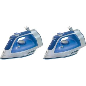 Hamilton Beach Steam Iron & Vertical Steamer for Clothes with Scratch-Resistant Durathon Soleplate, Digital Fabric Selector + 8’ Retractable Cord, 3-Way Auto Shutoff, Anti-Drip, 1800 Watts, Green(1500 Watts)