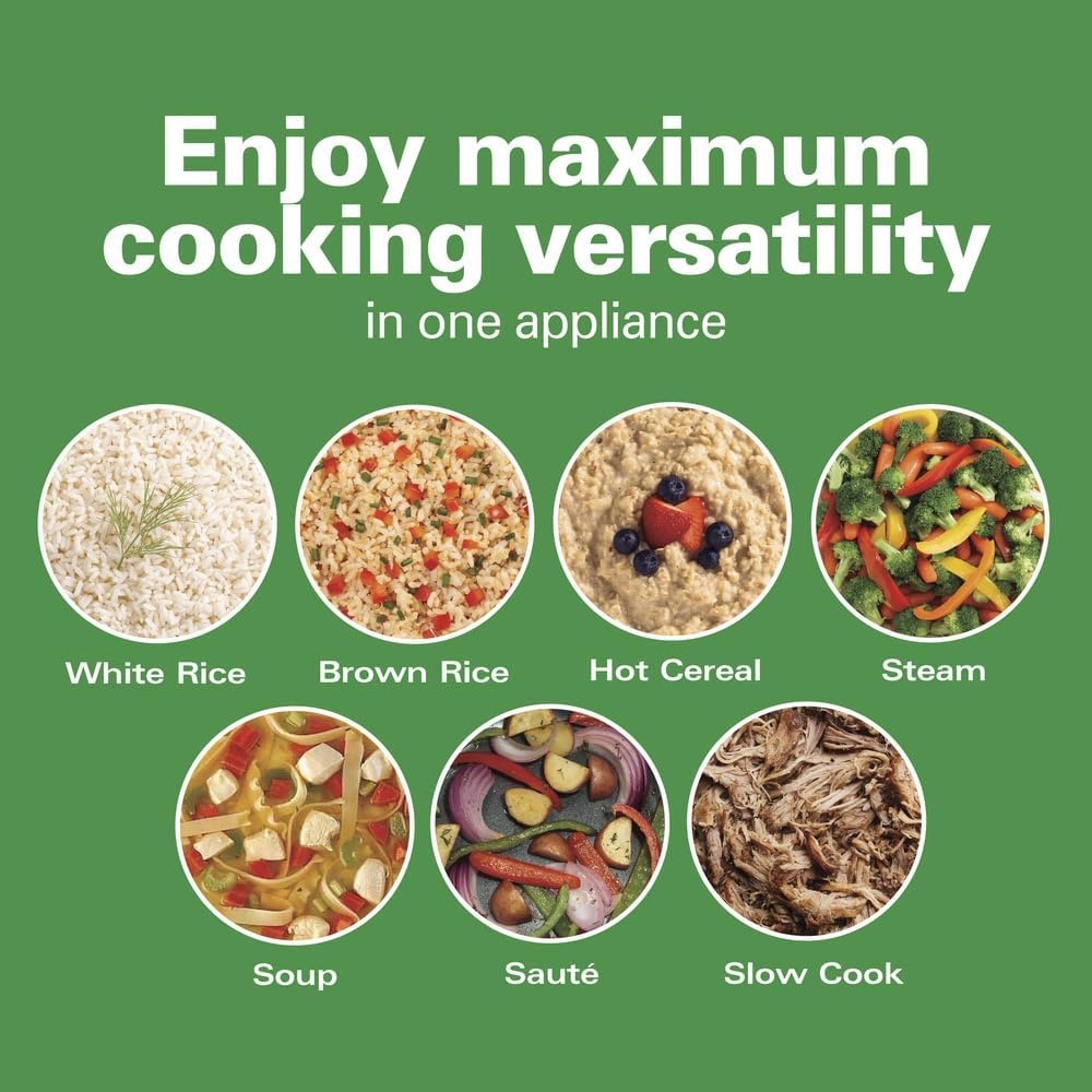 image:imageHamiltonBeach Multi Cooker Rice Cooker Slow Cooker Food Steamer 45 Quart Capacity SilverBlack